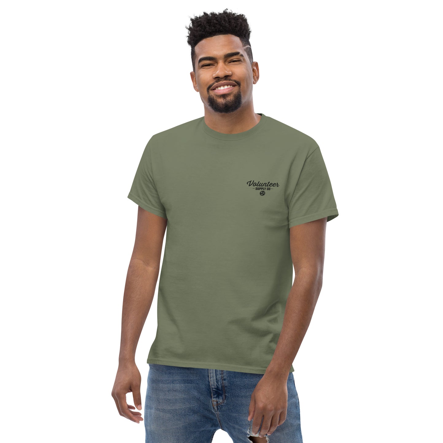 Volunteer Supply Co. Tee - Small Logo Front - Large Back